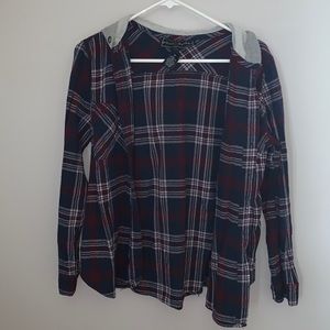 Polly Esther flannel with hoodie